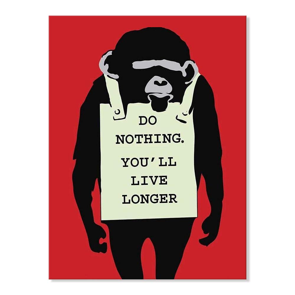 Amazon.co.jp: 7 CANVAS Banksy バンクシー ゴリラ ポスター